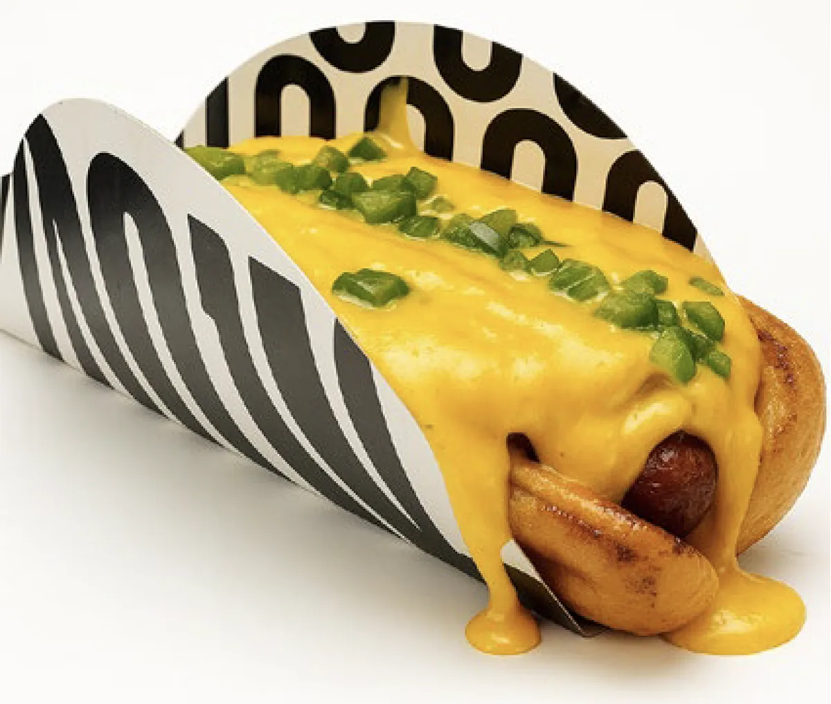 Hot dog queso, tocino y jalapeño